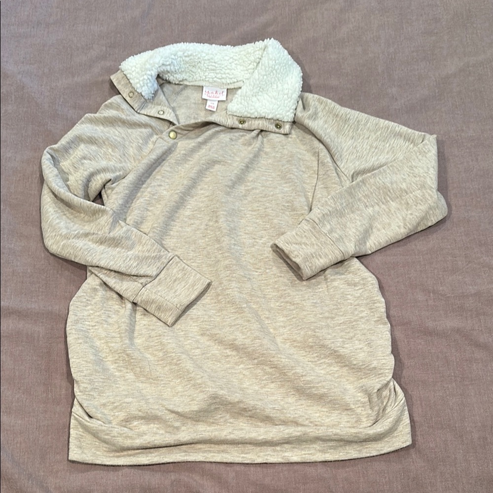 Cozy Maternity Beige Sweater